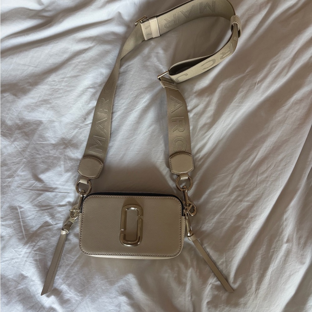 Marc Jacobs Beige The Snapshot Crossbody Bag